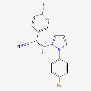 molecular formula C19H12BrFN2 B5311510 3-[1-(4-bromophenyl)-1H-pyrrol-2-yl]-2-(4-fluorophenyl)acrylonitrile 