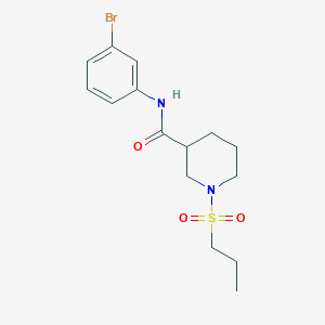 molecular formula C15H21BrN2O3S B5311518 N-(3-bromophenyl)-1-(propylsulfonyl)-3-piperidinecarboxamide 
