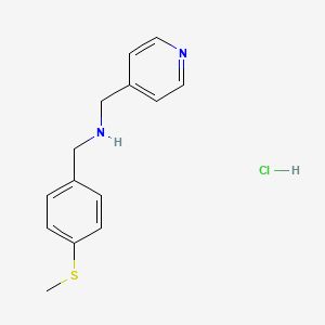 molecular formula C14H17ClN2S B5311525 [4-(methylthio)benzyl](4-pyridinylmethyl)amine hydrochloride 