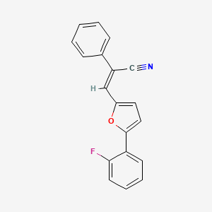 molecular formula C19H12FNO B5311539 3-[5-(2-fluorophenyl)-2-furyl]-2-phenylacrylonitrile 