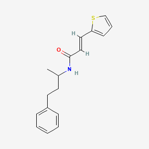 molecular formula C17H19NOS B5311553 N-(1-methyl-3-phenylpropyl)-3-(2-thienyl)acrylamide 