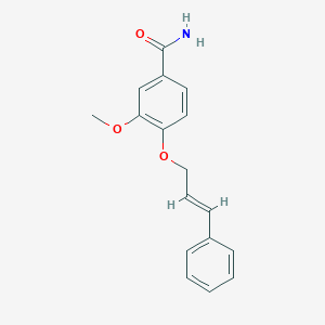 3-methoxy-4-[(3-phenyl-2-propen-1-yl)oxy]benzamide