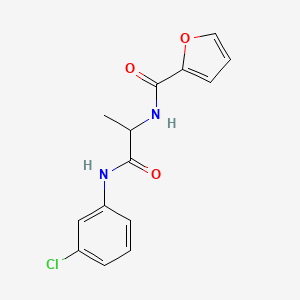 molecular formula C14H13ClN2O3 B5311569 N-{2-[(3-chlorophenyl)amino]-1-methyl-2-oxoethyl}-2-furamide 