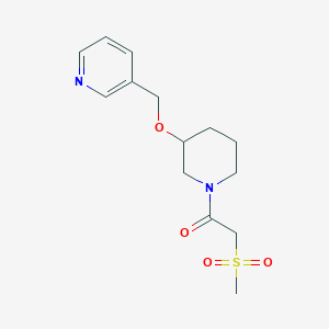 molecular formula C14H20N2O4S B5311577 3-[({1-[(methylsulfonyl)acetyl]piperidin-3-yl}oxy)methyl]pyridine 