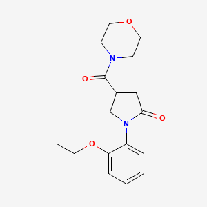 molecular formula C17H22N2O4 B5311581 1-(2-ethoxyphenyl)-4-(4-morpholinylcarbonyl)-2-pyrrolidinone 