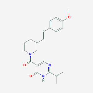 molecular formula C22H29N3O3 B5311608 2-isopropyl-5-({3-[2-(4-methoxyphenyl)ethyl]-1-piperidinyl}carbonyl)-4(3H)-pyrimidinone 