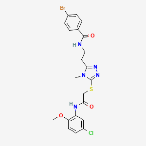 4-bromo-N-{2-[5-({2-[(5-chloro-2-methoxyphenyl)amino]-2-oxoethyl}thio)-4-methyl-4H-1,2,4-triazol-3-yl]ethyl}benzamide