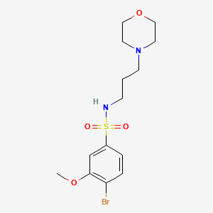 molecular formula C14H21BrN2O4S B5311631 4-bromo-3-methoxy-N-[3-(4-morpholinyl)propyl]benzenesulfonamide 