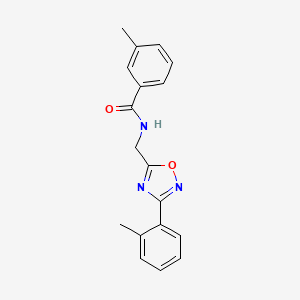 molecular formula C18H17N3O2 B5311654 3-methyl-N-{[3-(2-methylphenyl)-1,2,4-oxadiazol-5-yl]methyl}benzamide 
