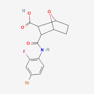 molecular formula C14H13BrFNO4 B5311691 3-[(4-BROMO-2-FLUOROANILINO)CARBONYL]-7-OXABICYCLO[2.2.1]HEPTANE-2-CARBOXYLIC ACID 