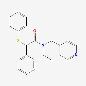 N-ethyl-2-phenyl-2-(phenylthio)-N-(4-pyridinylmethyl)acetamide