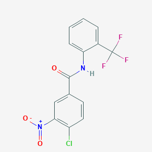 molecular formula C14H8ClF3N2O3 B5311733 4-chloro-3-nitro-N-[2-(trifluoromethyl)phenyl]benzamide 