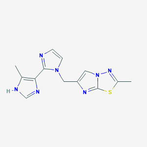 5'-methyl-1-[(2-methylimidazo[2,1-b][1,3,4]thiadiazol-6-yl)methyl]-1H,3'H-2,4'-biimidazole