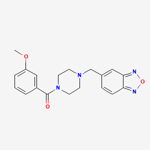 molecular formula C19H20N4O3 B5311783 5-{[4-(3-methoxybenzoyl)-1-piperazinyl]methyl}-2,1,3-benzoxadiazole 