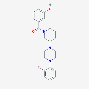 molecular formula C22H26FN3O2 B5311841 3-({3-[4-(2-fluorophenyl)-1-piperazinyl]-1-piperidinyl}carbonyl)phenol 