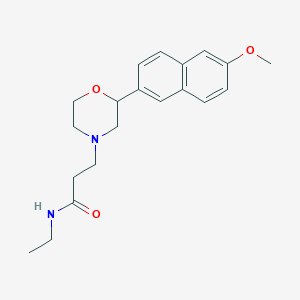 molecular formula C20H26N2O3 B5311854 N-ethyl-3-[2-(6-methoxy-2-naphthyl)morpholin-4-yl]propanamide 