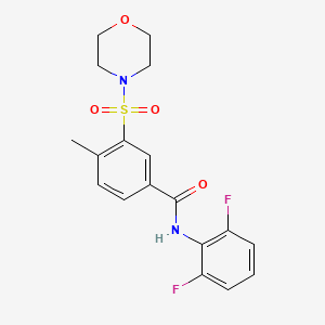 N-(2,6-difluorophenyl)-4-methyl-3-(morpholin-4-ylsulfonyl)benzamide