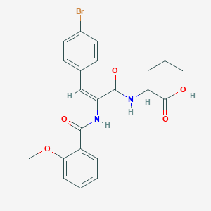 molecular formula C23H25BrN2O5 B5311871 N-{3-(4-bromophenyl)-2-[(2-methoxybenzoyl)amino]acryloyl}leucine 