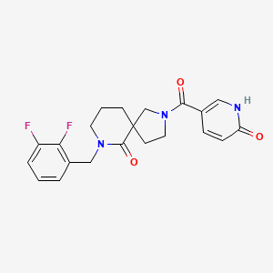 molecular formula C21H21F2N3O3 B5311885 7-(2,3-difluorobenzyl)-2-[(6-oxo-1,6-dihydro-3-pyridinyl)carbonyl]-2,7-diazaspiro[4.5]decan-6-one 