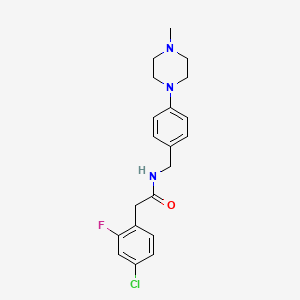 molecular formula C20H23ClFN3O B5311919 2-(4-chloro-2-fluorophenyl)-N-[4-(4-methyl-1-piperazinyl)benzyl]acetamide 