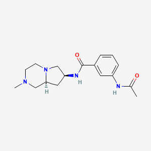 molecular formula C17H24N4O2 B5311931 3-(acetylamino)-N-[(7S,8aS)-2-methyloctahydropyrrolo[1,2-a]pyrazin-7-yl]benzamide 