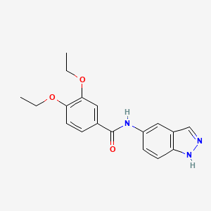 molecular formula C18H19N3O3 B5311937 3,4-diethoxy-N-1H-indazol-5-ylbenzamide 