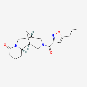 molecular formula C18H25N3O3 B5311941 (1R,5R,11aS)-3-[(5-propylisoxazol-3-yl)carbonyl]decahydro-8H-1,5-methanopyrido[1,2-a][1,5]diazocin-8-one 