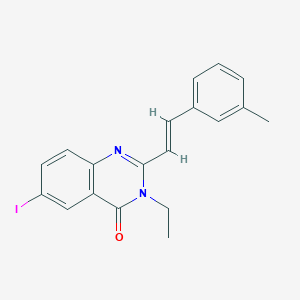 molecular formula C19H17IN2O B5311946 3-ethyl-6-iodo-2-[2-(3-methylphenyl)vinyl]-4(3H)-quinazolinone 
