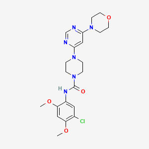 molecular formula C21H27ClN6O4 B5311959 N-(5-chloro-2,4-dimethoxyphenyl)-4-[6-(4-morpholinyl)-4-pyrimidinyl]-1-piperazinecarboxamide 