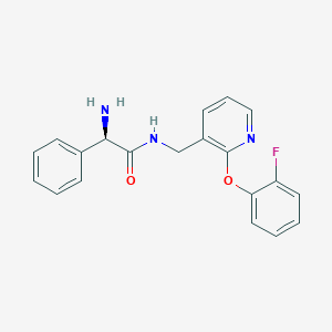 molecular formula C20H18FN3O2 B5311977 (2R)-2-amino-N-{[2-(2-fluorophenoxy)pyridin-3-yl]methyl}-2-phenylacetamide 