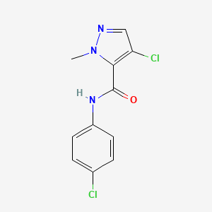 molecular formula C11H9Cl2N3O B5312017 4-chloro-N-(4-chlorophenyl)-1-methyl-1H-pyrazole-5-carboxamide 
