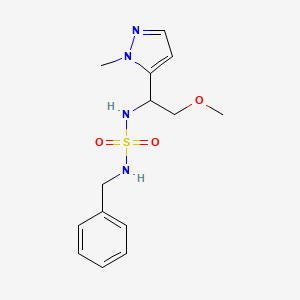 molecular formula C14H20N4O3S B5312020 N-benzyl-N'-[2-methoxy-1-(1-methyl-1H-pyrazol-5-yl)ethyl]sulfamide 
