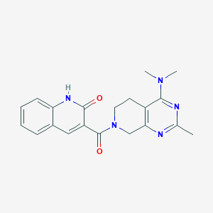 molecular formula C20H21N5O2 B5312033 3-{[4-(dimethylamino)-2-methyl-5,8-dihydropyrido[3,4-d]pyrimidin-7(6H)-yl]carbonyl}quinolin-2(1H)-one 