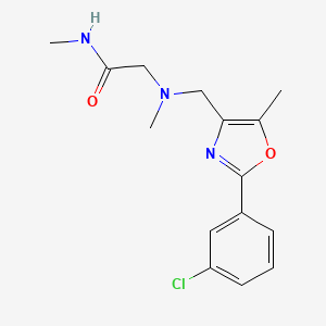 molecular formula C15H18ClN3O2 B5312039 N~2~-{[2-(3-chlorophenyl)-5-methyl-1,3-oxazol-4-yl]methyl}-N~1~,N~2~-dimethylglycinamide 