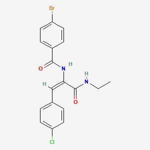 molecular formula C18H16BrClN2O2 B5312050 4-bromo-N-{2-(4-chlorophenyl)-1-[(ethylamino)carbonyl]vinyl}benzamide 