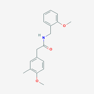 molecular formula C18H21NO3 B5312066 N-(2-methoxybenzyl)-2-(4-methoxy-3-methylphenyl)acetamide 
