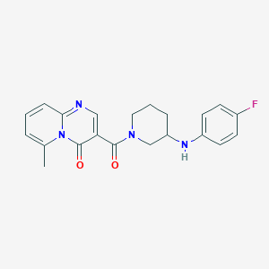 molecular formula C21H21FN4O2 B5312075 3-({3-[(4-fluorophenyl)amino]-1-piperidinyl}carbonyl)-6-methyl-4H-pyrido[1,2-a]pyrimidin-4-one 