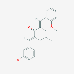 molecular formula C23H24O3 B5312087 2-(2-methoxybenzylidene)-6-(3-methoxybenzylidene)-4-methylcyclohexanone 