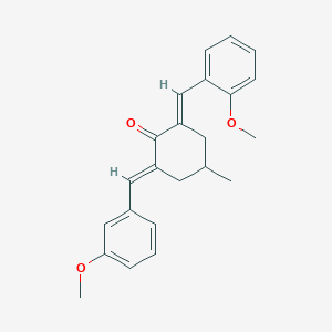 molecular formula C23H24O3 B5312087 (2E,6E)-2-[(2-methoxyphenyl)methylidene]-6-[(3-methoxyphenyl)methylidene]-4-methylcyclohexan-1-one 