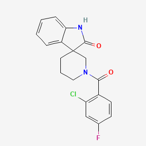 molecular formula C19H16ClFN2O2 B5312098 1'-(2-chloro-4-fluorobenzoyl)spiro[indole-3,3'-piperidin]-2(1H)-one 