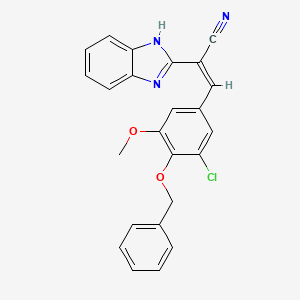 molecular formula C24H18ClN3O2 B5312103 2-(1H-benzimidazol-2-yl)-3-[4-(benzyloxy)-3-chloro-5-methoxyphenyl]acrylonitrile 