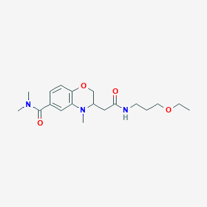 3-{2-[(3-ethoxypropyl)amino]-2-oxoethyl}-N,N,4-trimethyl-3,4-dihydro-2H-1,4-benzoxazine-6-carboxamide