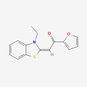 molecular formula C15H13NO2S B5312145 2-(3-ethyl-1,3-benzothiazol-2(3H)-ylidene)-1-(2-furyl)ethanone 