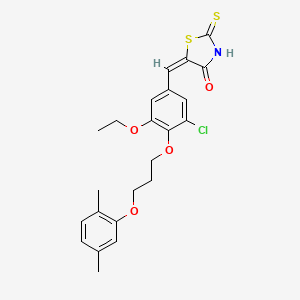 5-{3-chloro-4-[3-(2,5-dimethylphenoxy)propoxy]-5-ethoxybenzylidene}-2-thioxo-1,3-thiazolidin-4-one