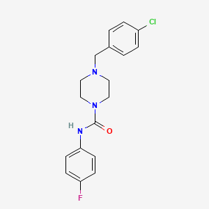 4-(4-chlorobenzyl)-N-(4-fluorophenyl)-1-piperazinecarboxamide