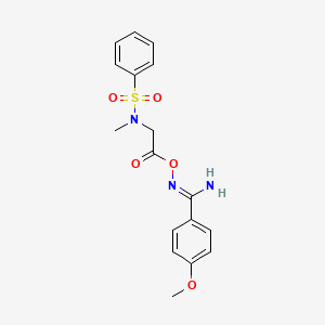 molecular formula C17H19N3O5S B5312168 4-methoxy-N'-({[methyl(phenylsulfonyl)amino]acetyl}oxy)benzenecarboximidamide 