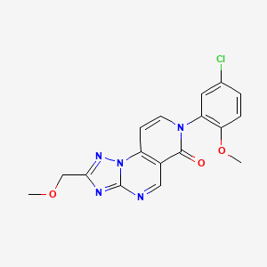 molecular formula C17H14ClN5O3 B5312182 7-(5-chloro-2-methoxyphenyl)-2-(methoxymethyl)pyrido[3,4-e][1,2,4]triazolo[1,5-a]pyrimidin-6(7H)-one 