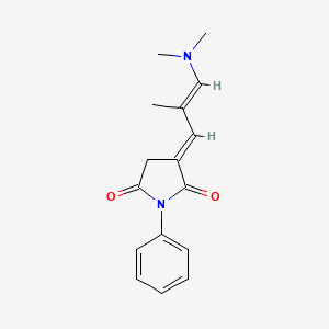 molecular formula C16H18N2O2 B5312194 3-[3-(dimethylamino)-2-methyl-2-propen-1-ylidene]-1-phenyl-2,5-pyrrolidinedione 