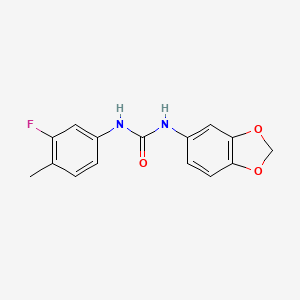 N-1,3-benzodioxol-5-yl-N'-(3-fluoro-4-methylphenyl)urea