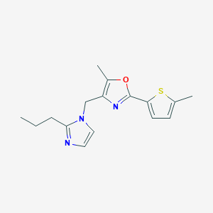 molecular formula C16H19N3OS B5312203 5-methyl-2-(5-methyl-2-thienyl)-4-[(2-propyl-1H-imidazol-1-yl)methyl]-1,3-oxazole 